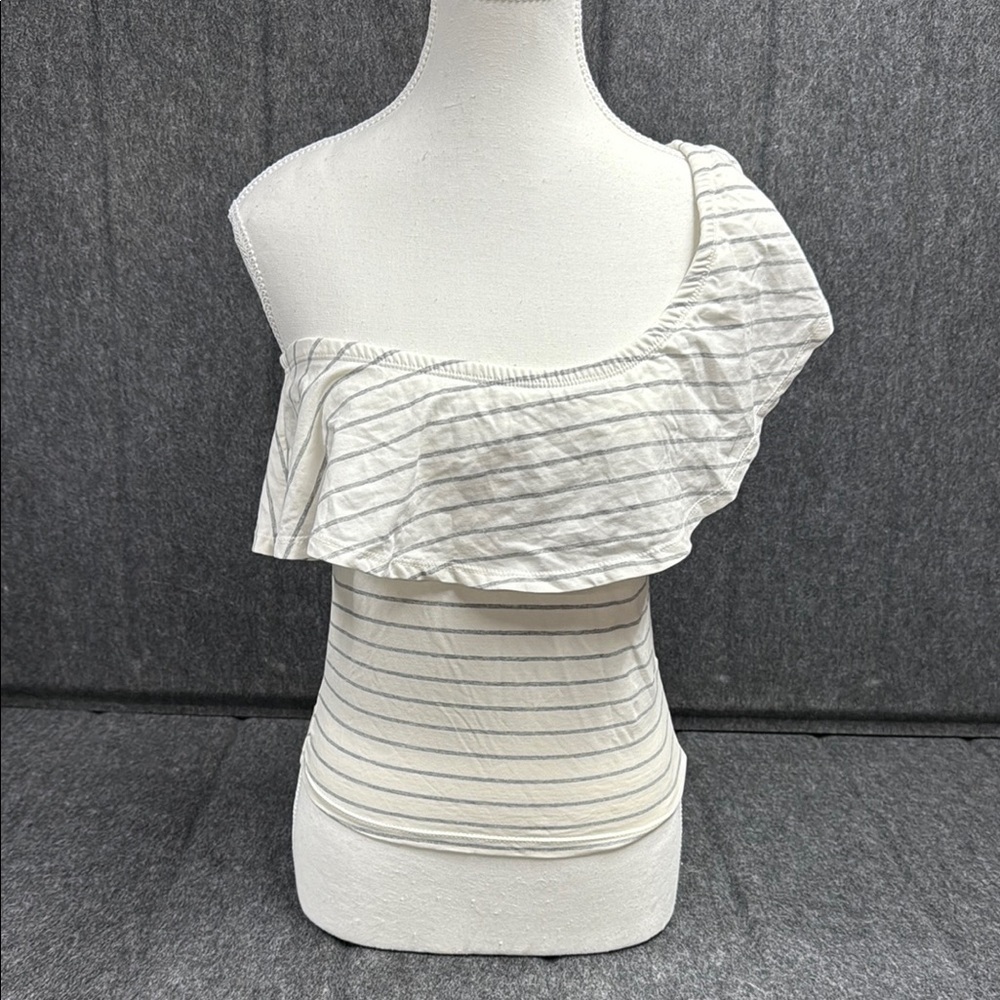 Cotton:on White Asymmetrical Ruffled Blouse - Picture 1 of 4